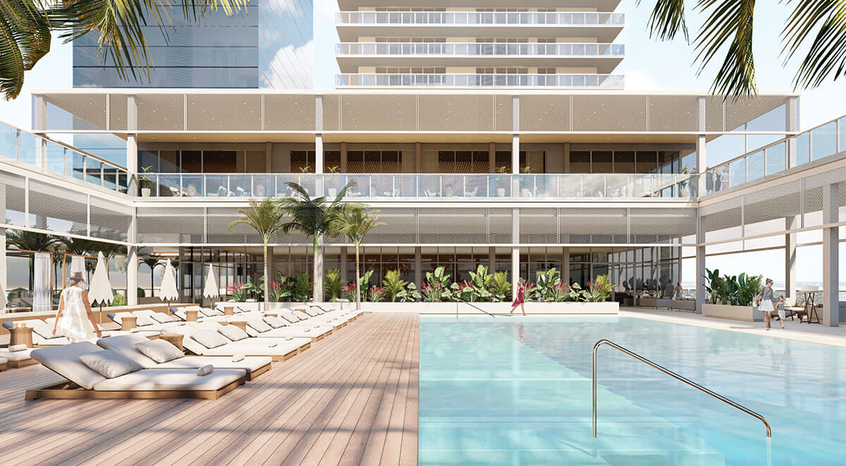 One Broadway rooftop pool